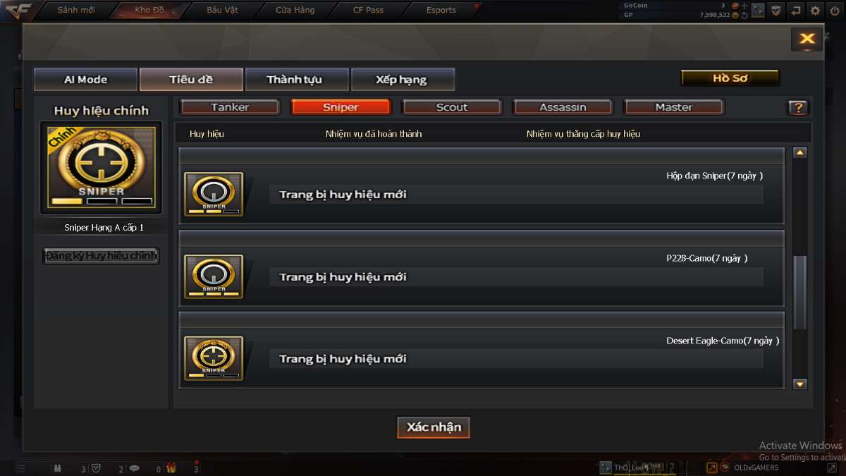 shop acc cf uy tin gia re